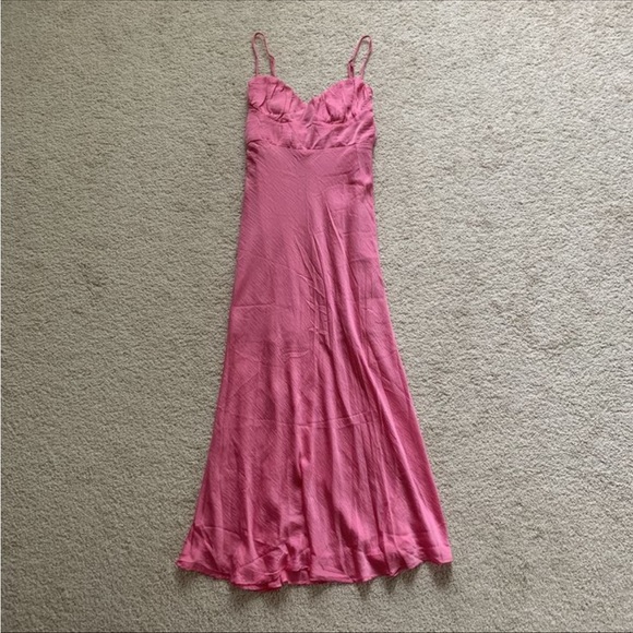 Dresses & Skirts - Petal & Pup pink satin midi dress